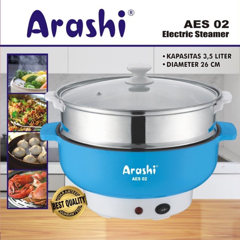 Arashi Panci Listrik dan Kukusan AES02