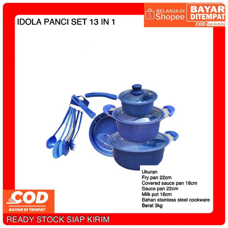 IDOLA PANCI SET 13 IN 1 || PANCI SET ANTI LENGKET || PANCI SET 13 PCS