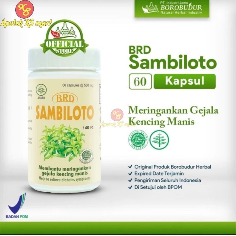 BOROBUDUR SAMBILOTO 60 KAPSUL HERBAL KENCING MANIS DIABETES GULA DARAH