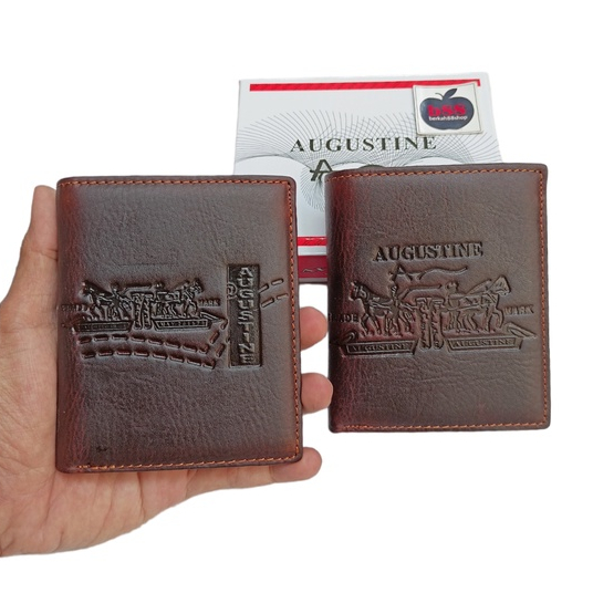 Dompet Pria Dompet Kulit Asli Model Lipat Dua Berdiri Kulit Sapi