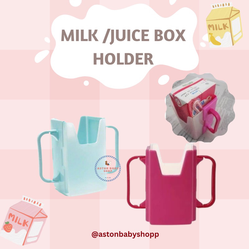 Kids Milk &amp; Juice Holder Box Pegangan Kotak Susu Anak