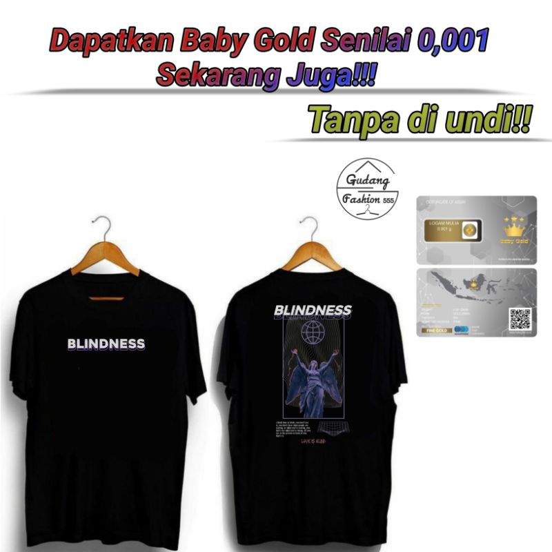 [Bisa COD] Kaos Blindness Distro Sablon Premium  / Kaos Cewe Dan Cowo / Kaos Distro Blindness Sablon