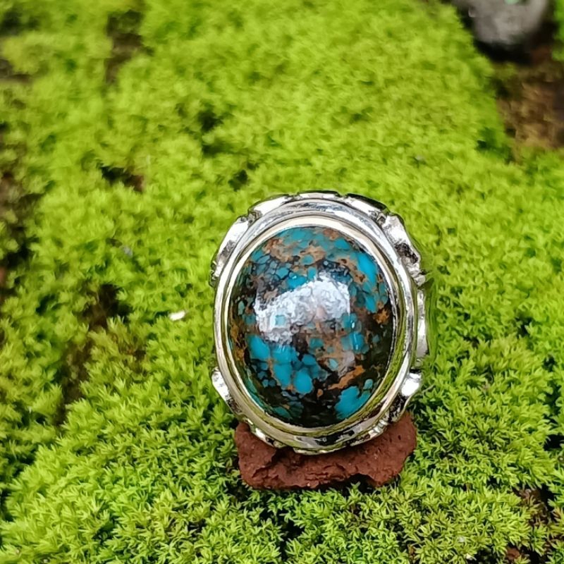 batu cincin pria pirus karakter sakral warna biru