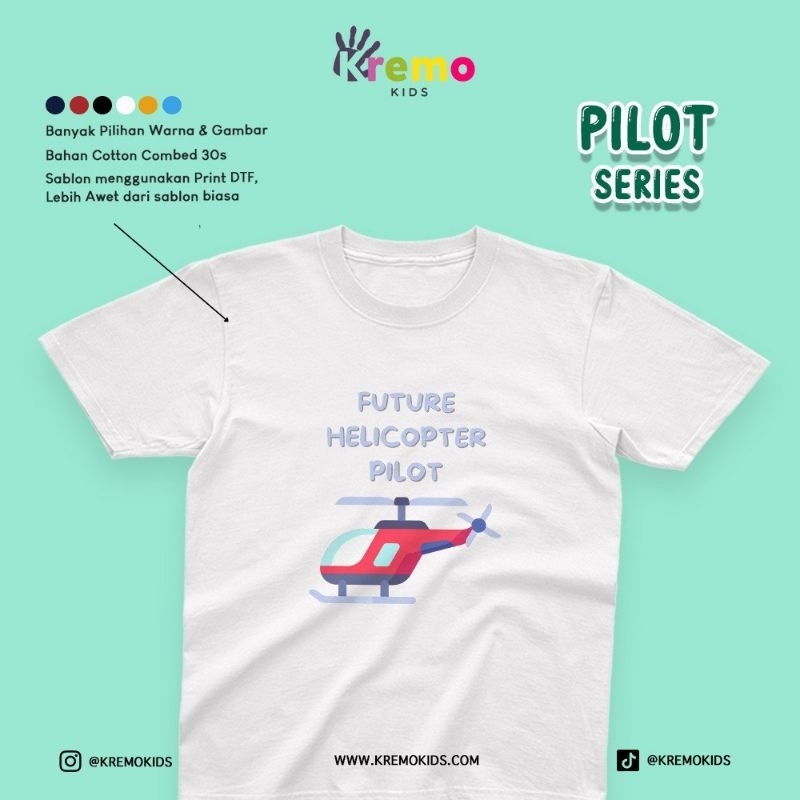 kaos anak " PILOT SERIES"