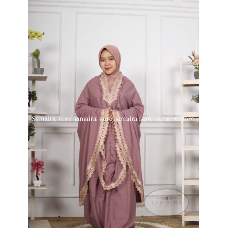 Mukena Dewasa 2 In 1 Mukena Katun Renda Premium