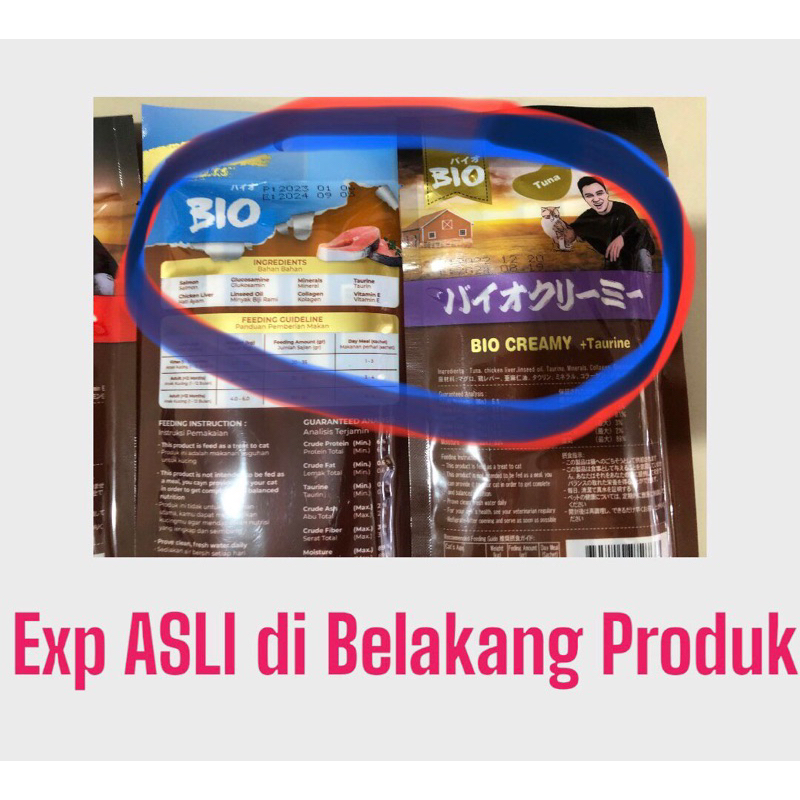 Snack Kucing Bio Creamy treats 1 bungkus isi 4pcs