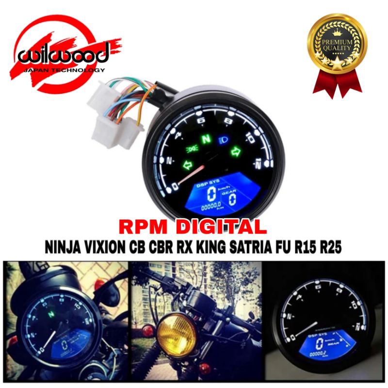 RPM Digital Custom NINJA VIXION CB CBR RX KING SATRIA FU R15 R25 type 348 Willwood No Sensor