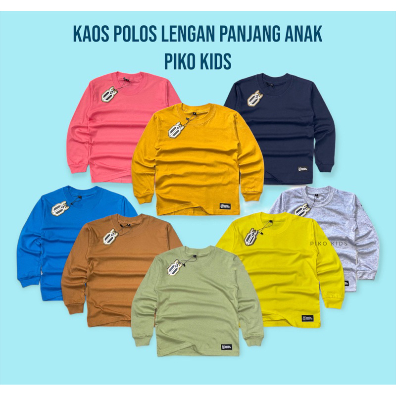 Piko baju kaos anak laki-laki / kaos anak laki laki polos bahan kombed 30s