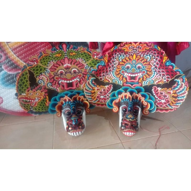 Barongan Anak-anak versi dewasa ukuran 17/18 bahan kayu waru