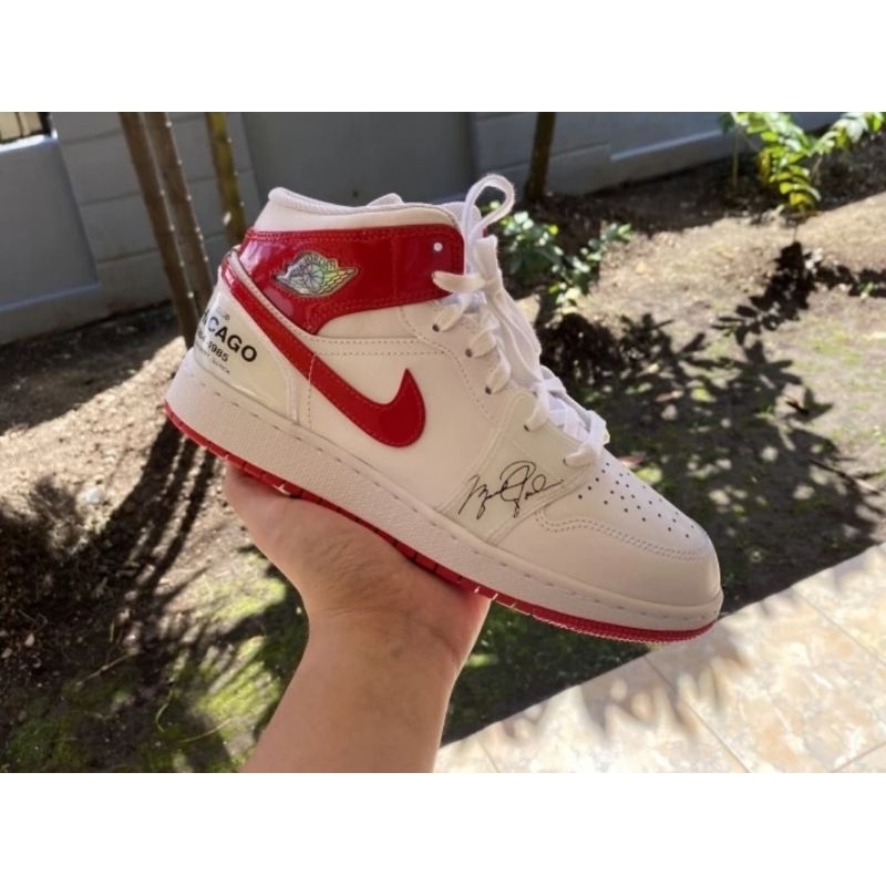 SEPATU WANITA NIKE AIR JORDAN MID GS RED CHICAGO NEW ORIGINAL