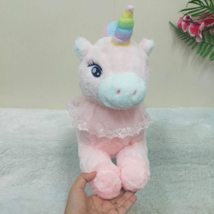 Boneka Laying Unicorn Size 11&quot;/22cm/boneka anak lucu/boneka karakter/boneka kuda unicorn/