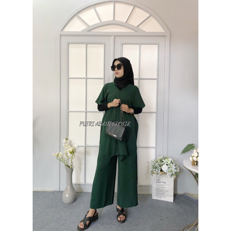 Setelan Nagita Long Square Crinkle Airflow Setelan kekinian