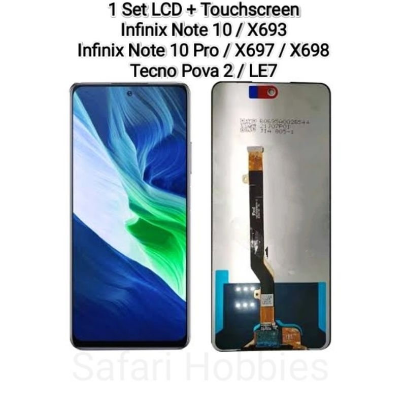 1 Set LCD+TS Infinix Note 10 / X693 / Note 10 Pro / X697 / Tecno Pova 2 / LE7