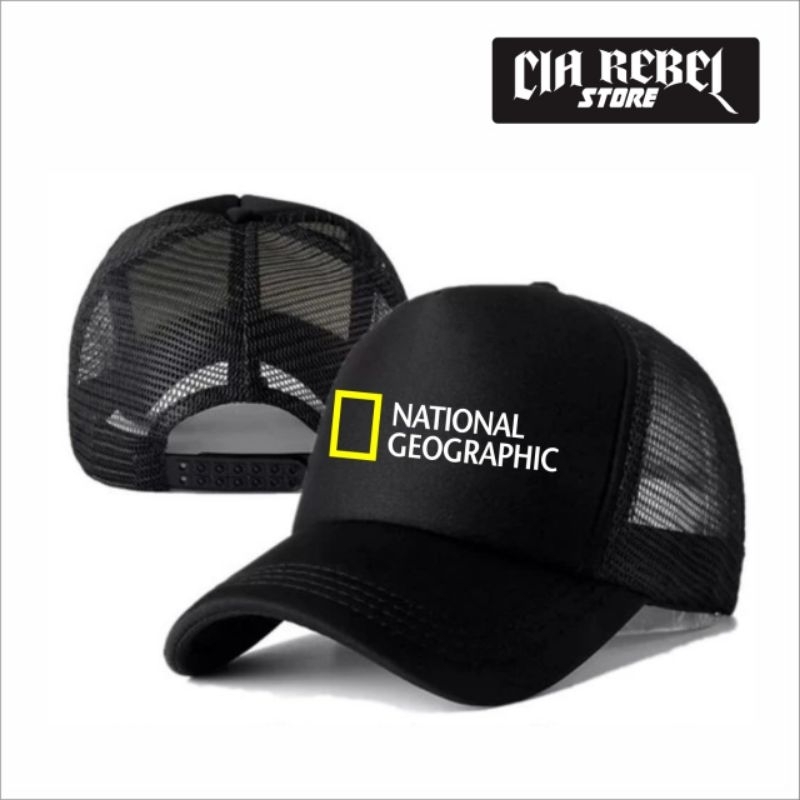 Topi Jaring Trucker National Geographic - Hitam Store