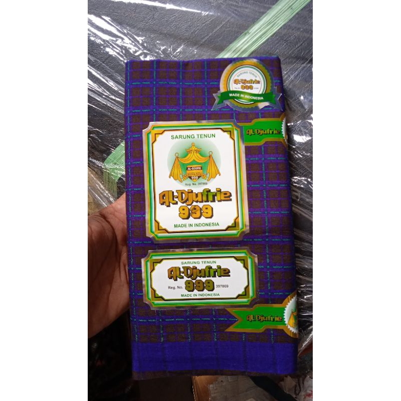 Sarung Sutra Al jufri 999 sarung motif kotak tenun asli kuwalitas expor