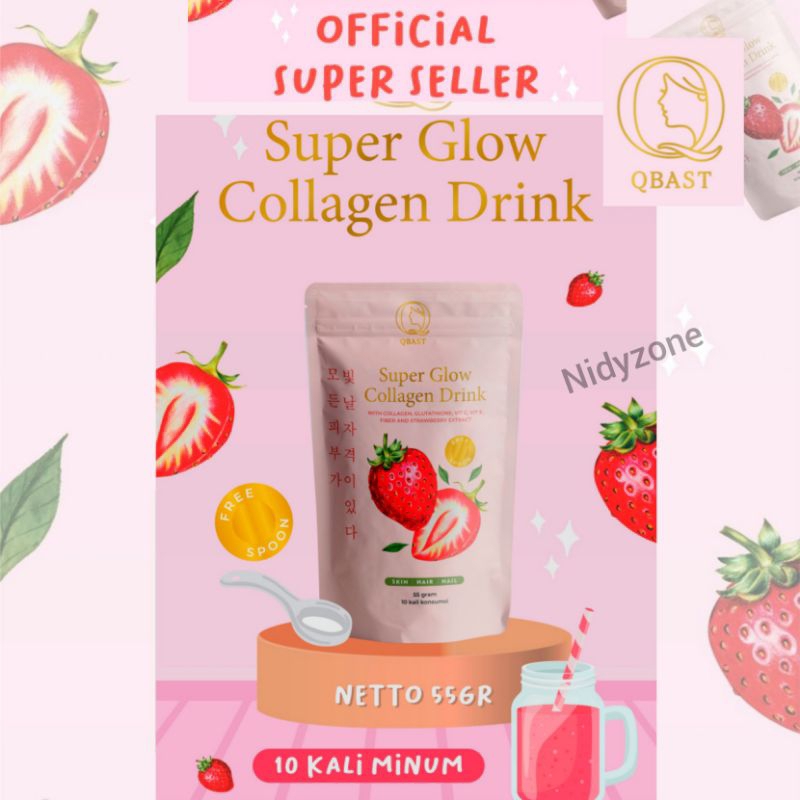 [ SUPER SELLER ] QBAST QELSEA SUPER GLOW COLLAGEN DRINK MINUMAN KOLAGEN