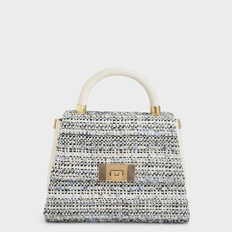 7.7 SALE | CK GIFTSET C-Capsule Collection: Marise Croc-Effect Trapeze Bag​ INCLUDE BOX