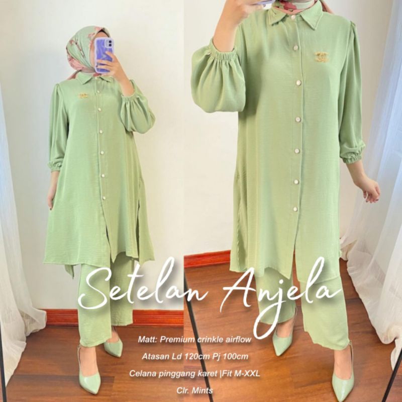 ANJELA SETELAN JUMBO LD 120 cm BAJU WANITA TERBARU