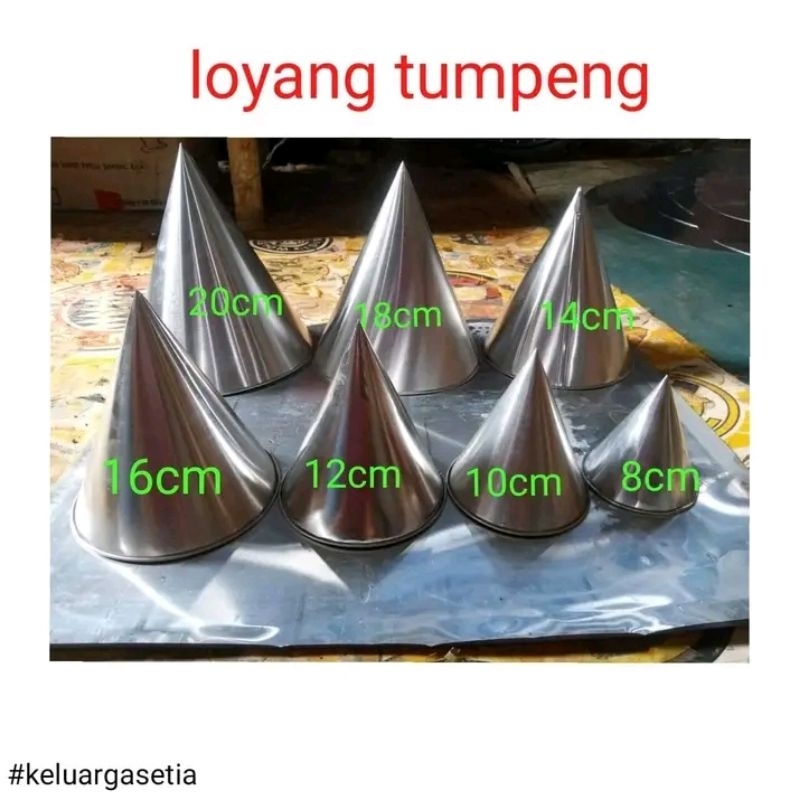 loyang tumpeng ukuran 20cm,18cm,16cm/cetakan tumpeng/cetakan kue