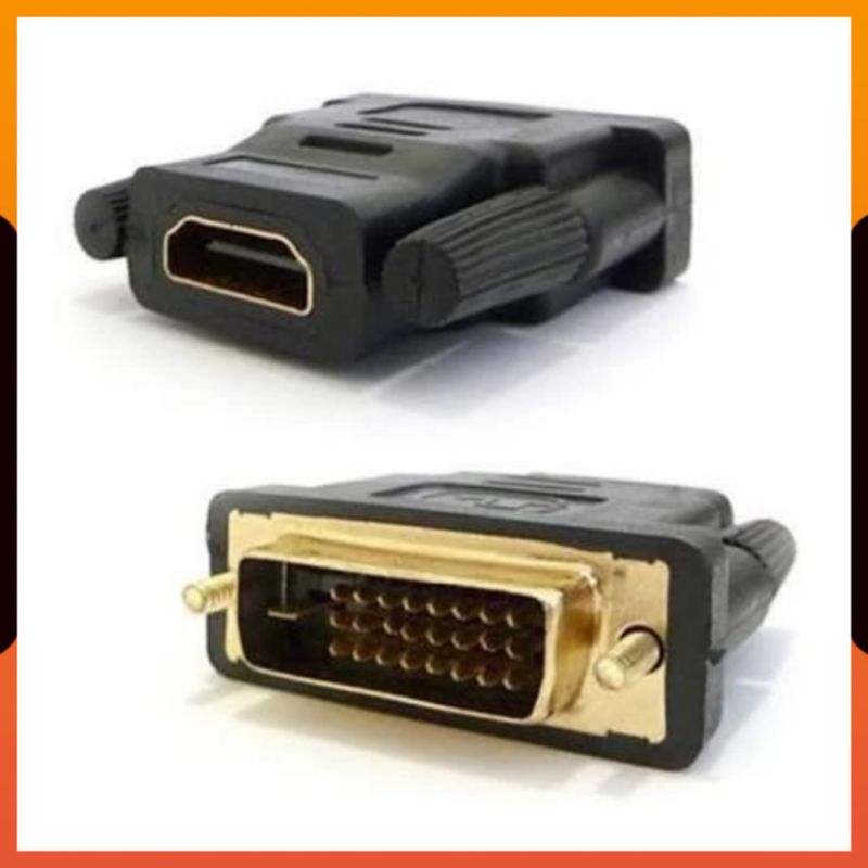 (COD) CONVERTER KONEKTOR HDTV TO DVI 24+1 / ADAPTER HDTV FEMALE KE DVI 24 + 1 MALE