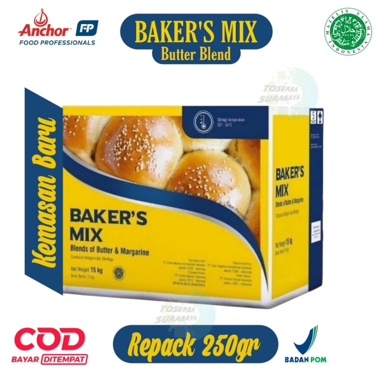 

Anchor BAKERS MIX Butter Blends 250gr - Wangi Khas - Room Butter HALAL BPOM