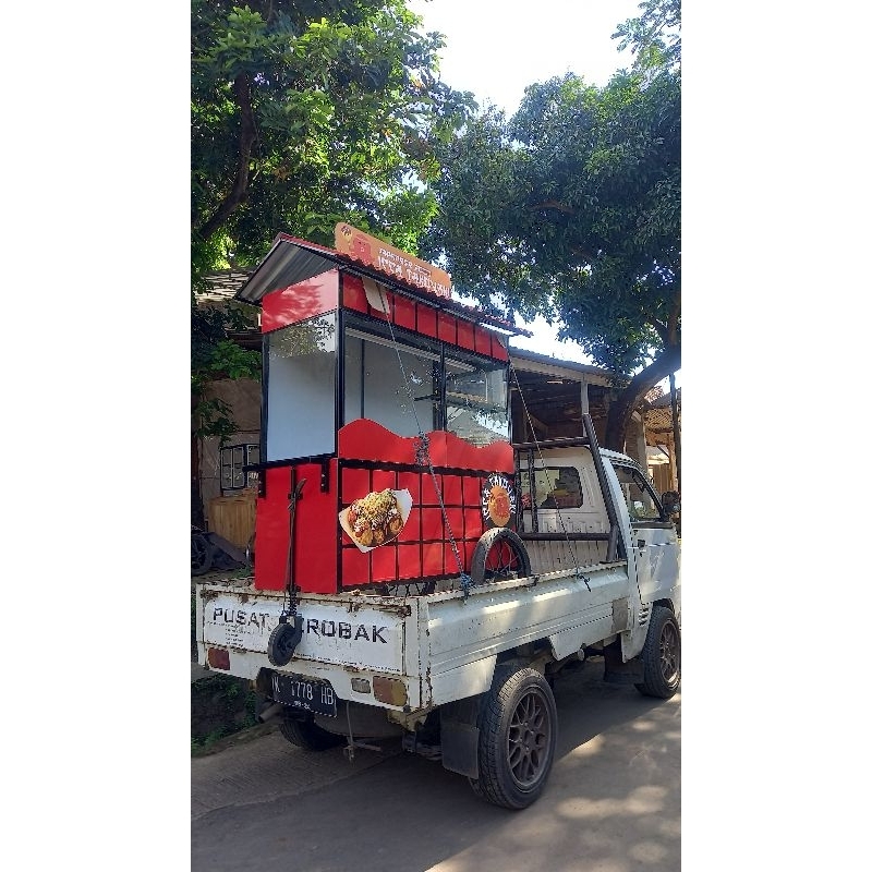 gerobak dorong takoyaki / gerobak dorong besi acp / gerobak dorong modern