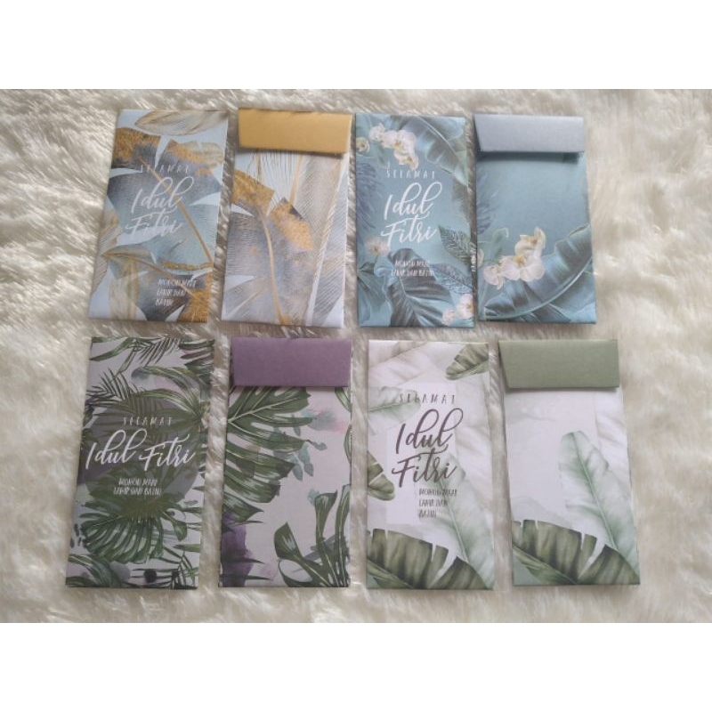 

Amplop premium (isi 10 pcs) angpau lebaran idul fitri hadiah tema bunga viral promo glossy lucu karakter bunga free plastik premium karakter ukuran kecil besar daun abstrak costum