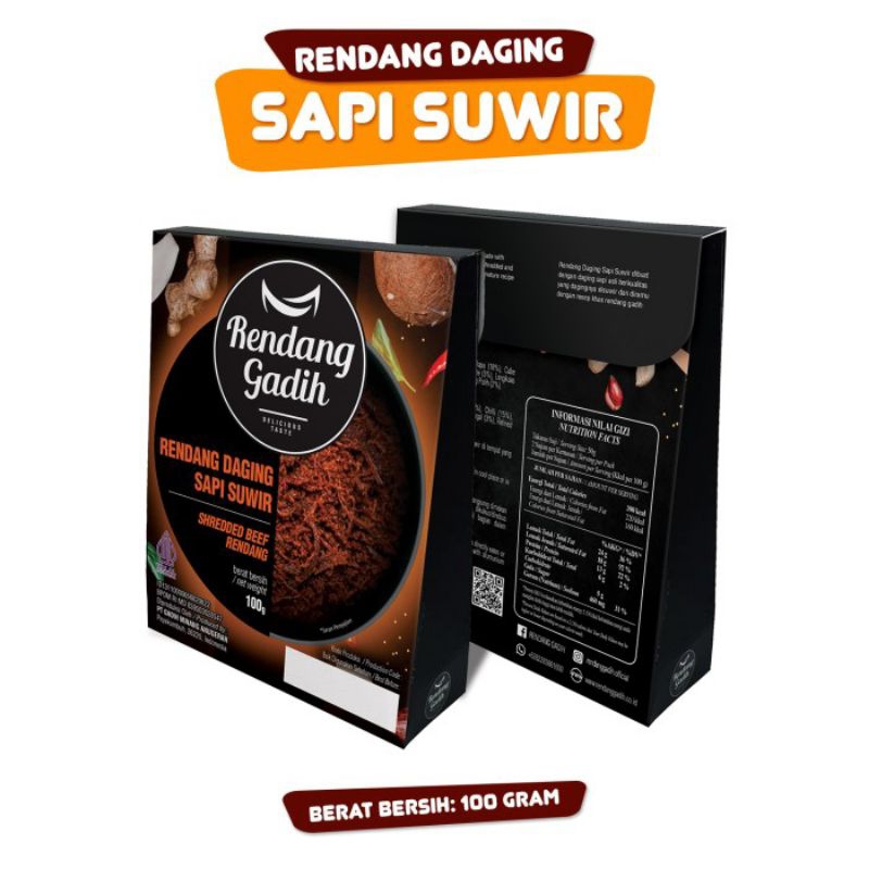 

Rendang Daging Sapi Suwir 150gr - Rendang Gadih