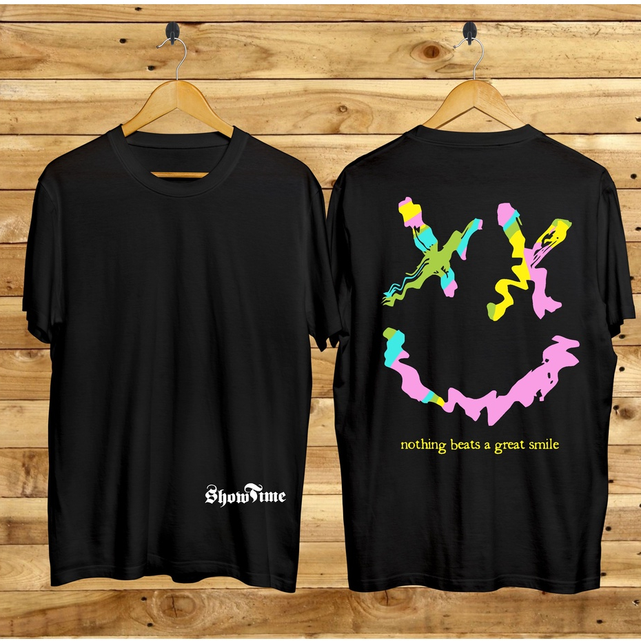 Kaos Tshirt Pria Terbaru Samurai Jepang Smile Great Warna Hitam Distro Lengan Pendek Motif Sablon Be