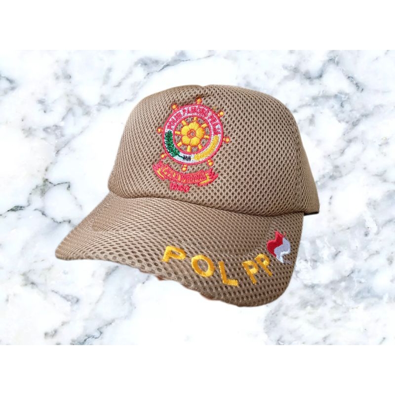 Topi jaring POL PP warna cream