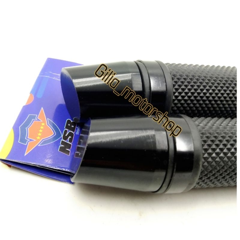 Handgrip Handfat Lancip Black Edition grip Jalu miring Universal Motor