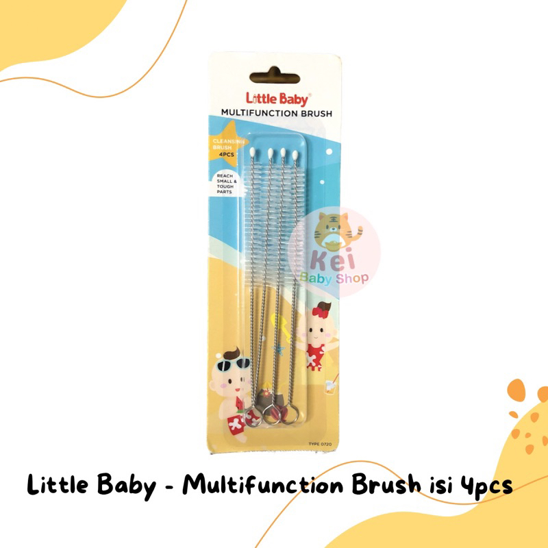 Sikat Sedotan Little Baby Multifunction Brush isi 4 pcs