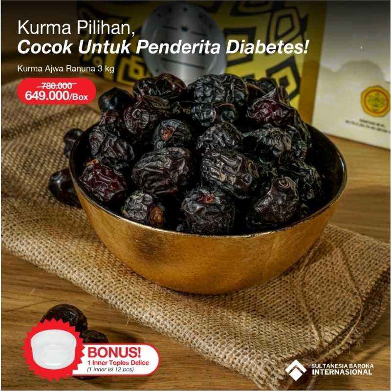 

Kurma Ajwa Ranuna 3kg Free Toples