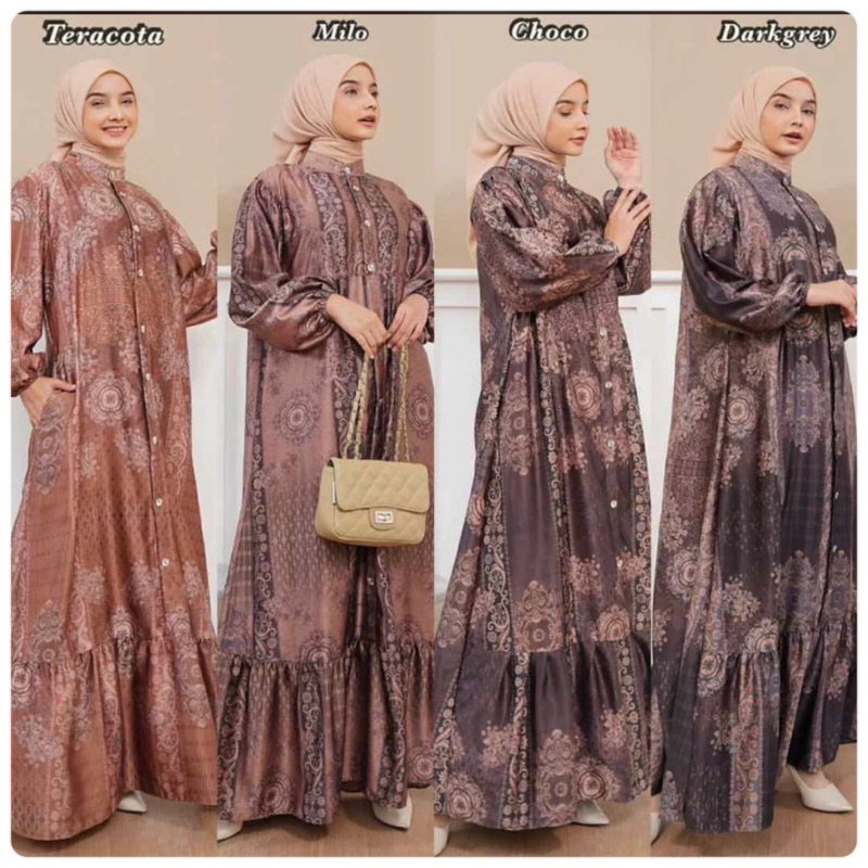 Bahan Kain silk meteran Eloise / bahan gamis seragam / kain mukena / maxmara luxury / diorsilka