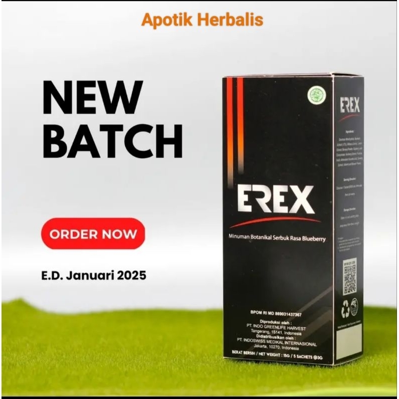 Minuman Serbuk Botanical EREX Herbal Bpom 5Scset