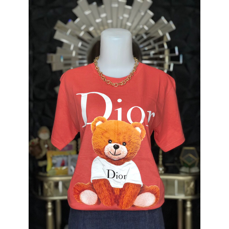 LAJIXI - Kaos Katun Wanita PREMIUM Lengan Pendek - Tshirt Distro Tumblr Tee DiorBear