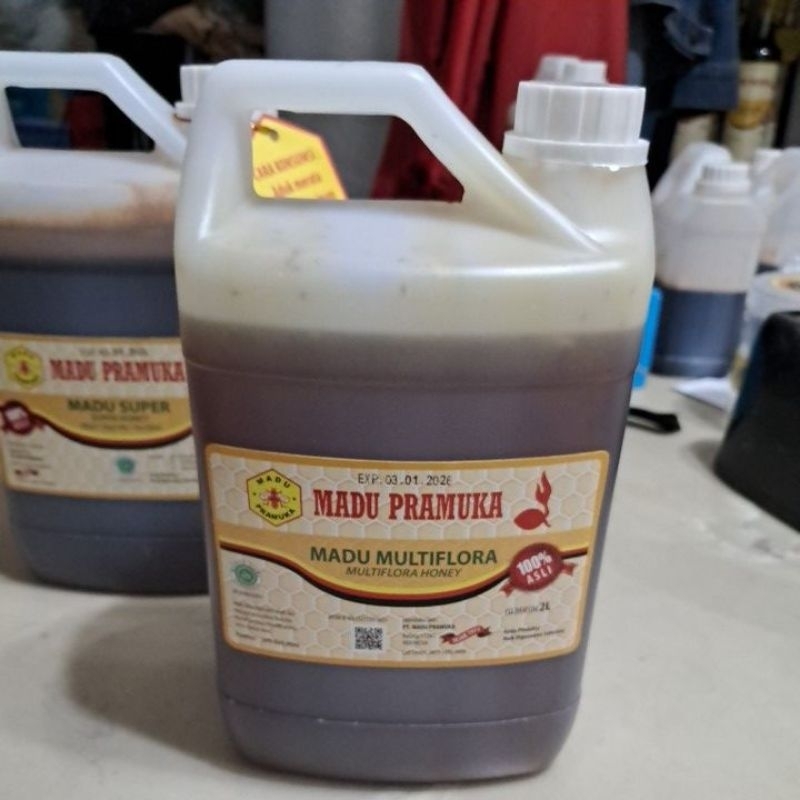 

QH Madu Multiflora Pramuka Asli Alami Murni 2 Liter 2000 ml