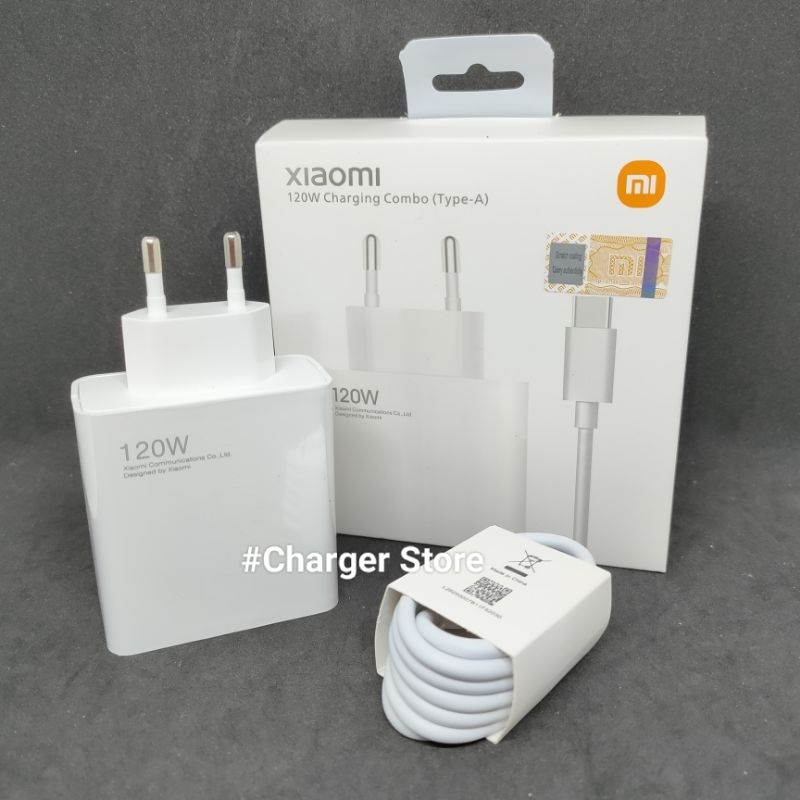 Charger Xiaomi 120W Type C ORIGINAL 100% Batok Berat Support Turbo Charger Fast Charging 120 Watt