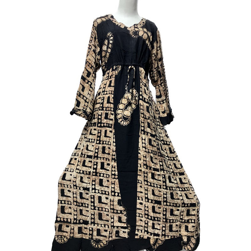 LONGDRESS JODHA LENGAN ¾ - LD 108 CM - MAWA ABADI PEKALONGAN