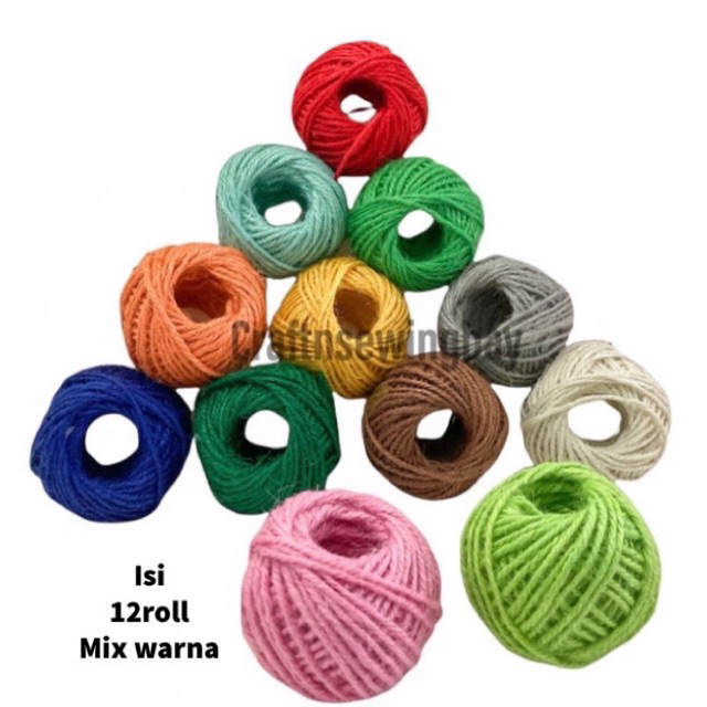 

Tali Rami warna 3ply isi 12 biji