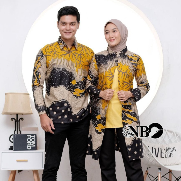 Batik Couple Modern Tunik Batik Wanita Atasan Batik Kerja Kantor Wanita