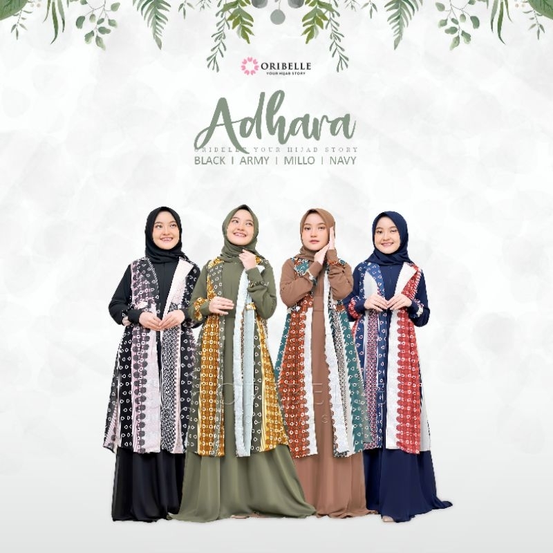 Adhara by Oribelle / gamis outer oribelle gamis couple inner outer dress abaya gamis anak oribelle