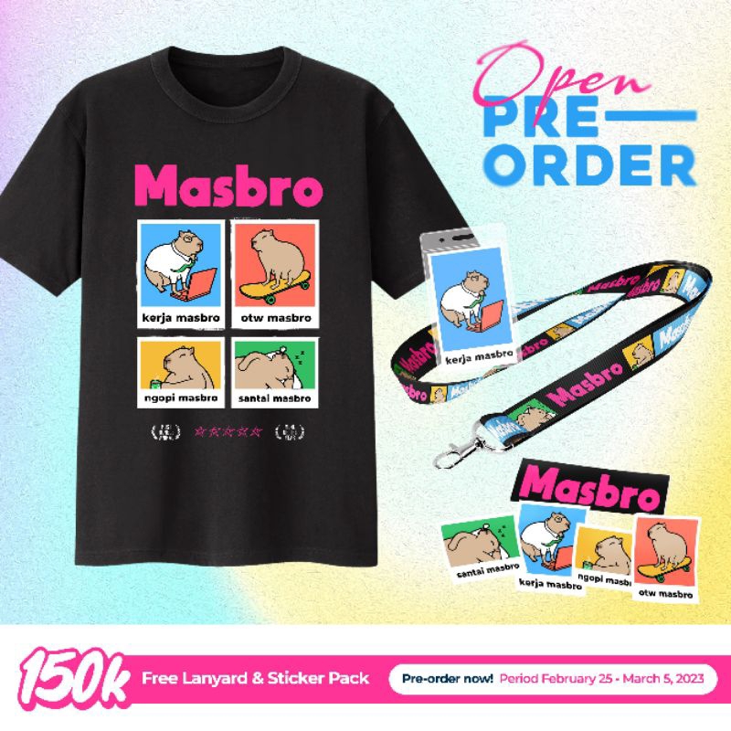 T-shirt Masbro Capybara Meme