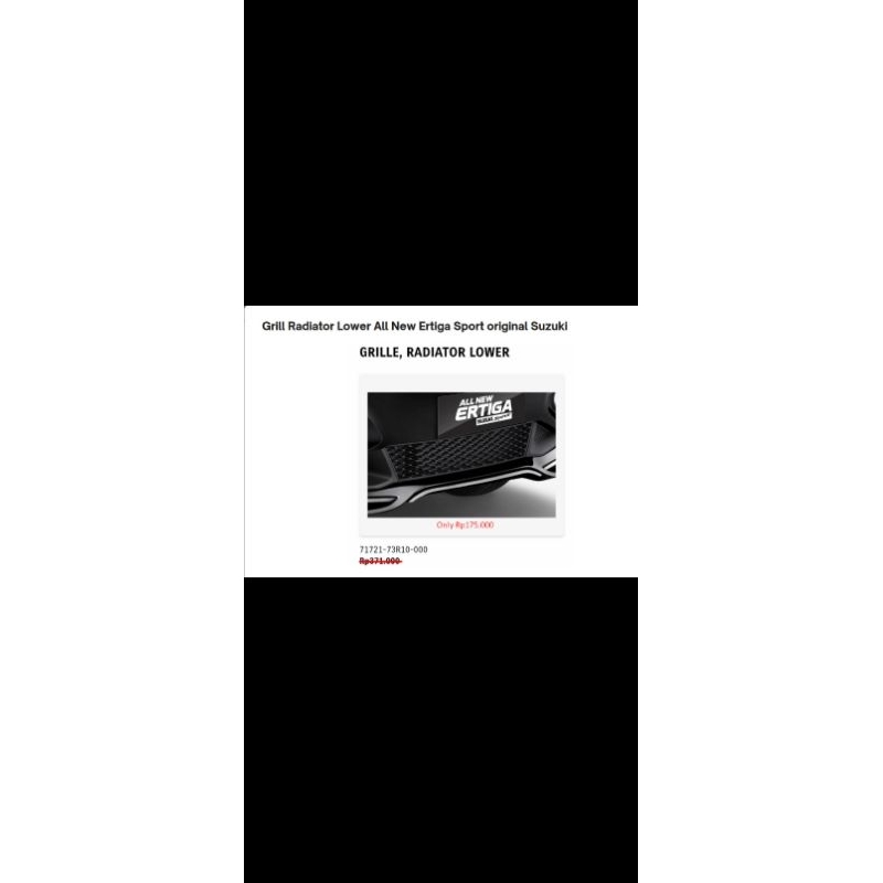 grill bawah all new ertiga suzuki sport