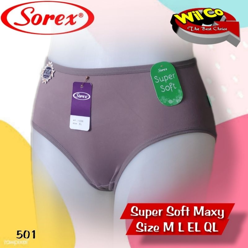 K501 - (Harga Per 1 Potong) CELANA DALAM WANITA PAKAIAN WANITA PAKAIAN DALAM SOREX SUPER SOFT MULTI COLOR SIZE M - QL