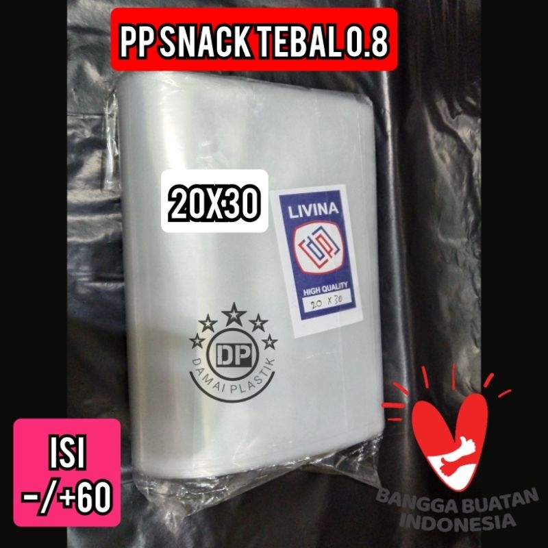 Kantong Plastik PP Snack Tebal 0.8 PP Kerupuk Keripik 0,8 Ukuran 22x40 20x30 17x30 17x35 25x40 18x25 18x30 20x35 15x30 15x25 25x35 18x25 12x20 12x25