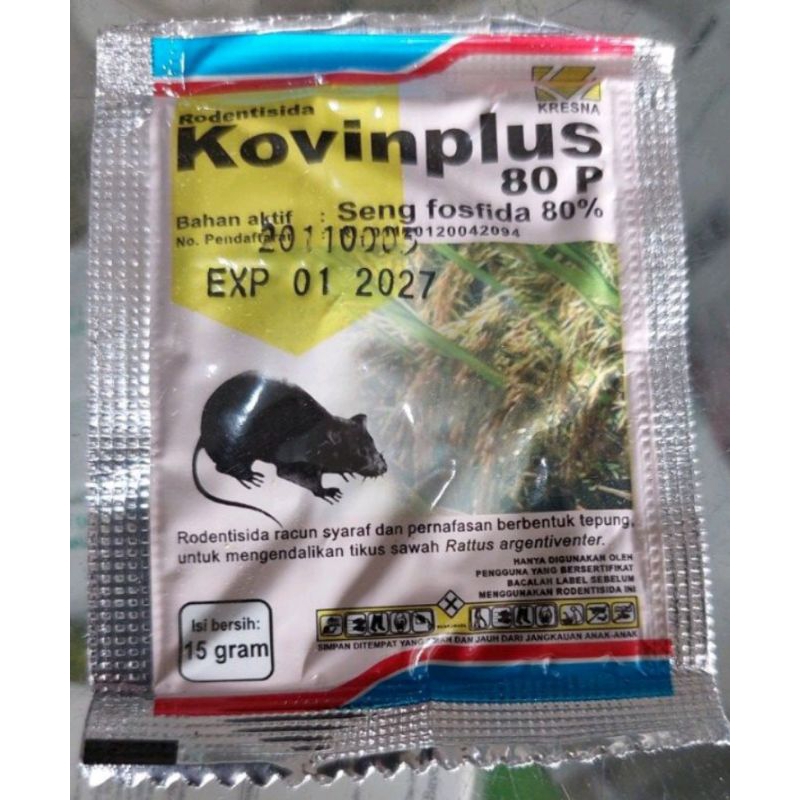 KOVINPLUS 80P Racun Tikus 15 gram