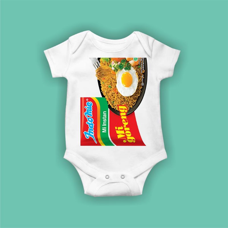 Jumper Bayi laki laki perempuan jumpsuit bayi jamper bayi kaos bayi karakter Indomie -Zobay
