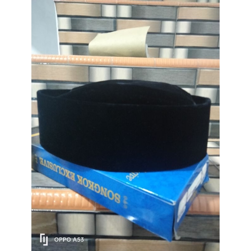 peci kopeah songkok hitam susun tinggi 8/peci susun songkok/peci hitam pria santri