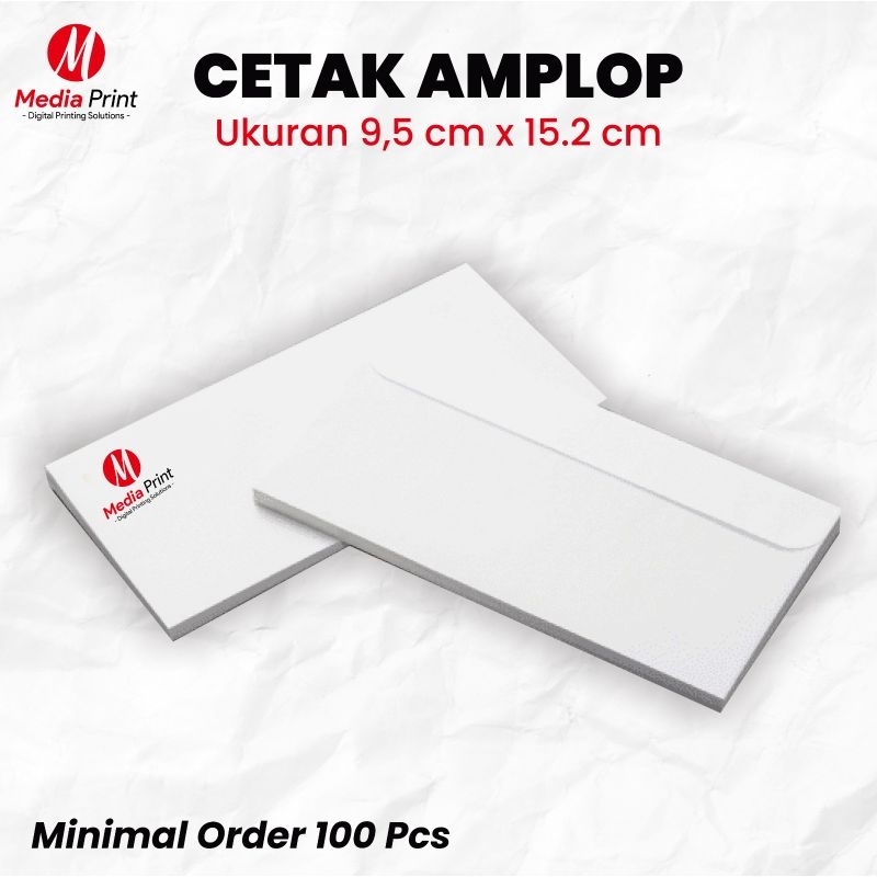 

cetak amplop ukuran 9,5cm x15, 2 cm